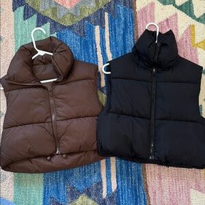 Chic Brown Puffer Vest